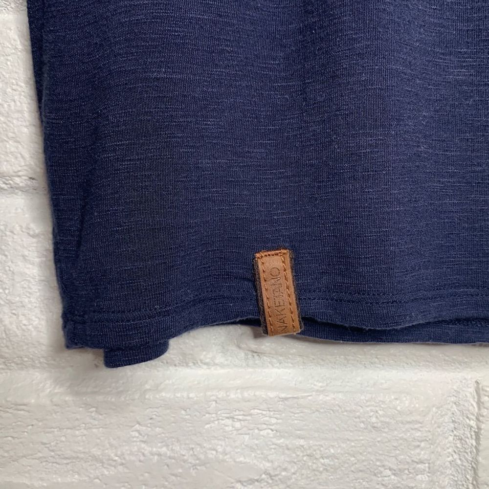 Naketano Drop Shoulder Blue Long Sleeve Top size XS - Picture 4 of 8